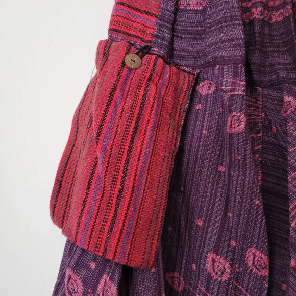Karma Nepal Crafts Purple Pink Boho Harem Pants Festival Tribal Wrap Hem NWT - Picture 8 of 11